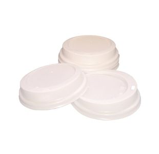 25Cl Paper Cup Lids White Pk100