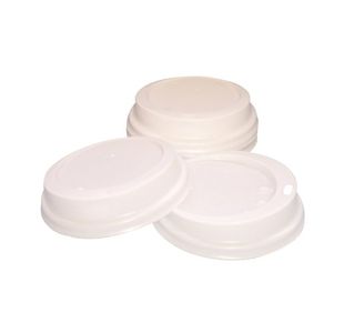 35Cl Paper Cup Lids White Pk100