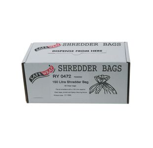 Safewrap Shredder Bag 150L Clr Pk50
