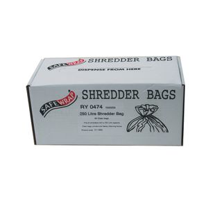 Safewrap Shredder Bag 250L Clr Pk50