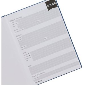 Concept Blue A5 160Pg Hardback Notebook
