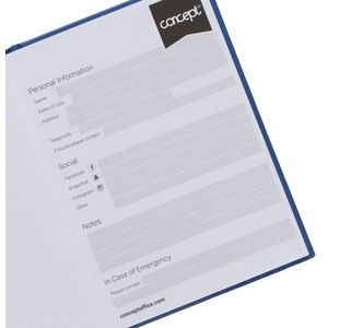 Concept Blue A6 160Pg Hardback Notebook