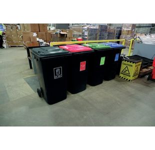 Vfm Wheelie Bins 240L Color Lids Pk4