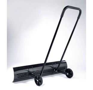 Wide Wheeled Snow Pusher Plough Blk