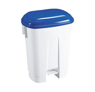 30 L Plastic Bin White/Blu 348022