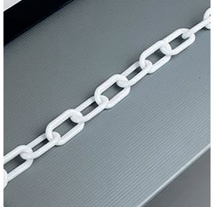 25M 8Mm Thck Plas Chain Wht 360077