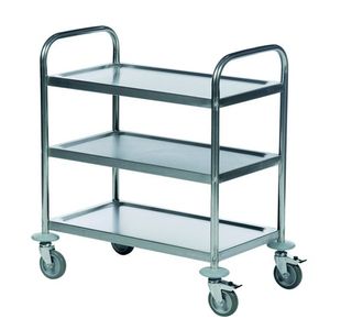 3 Shelf Trolley 600X400 Slv