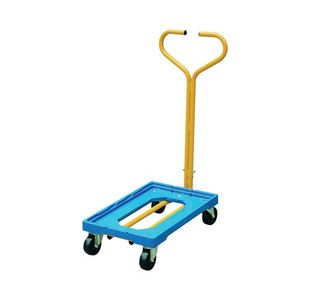 Plastic Dolly With Handle Blue