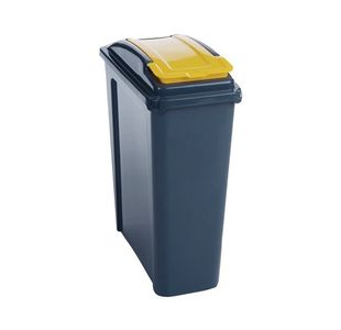 Vfm Recycling Bin 25L Ylw Lid 384283