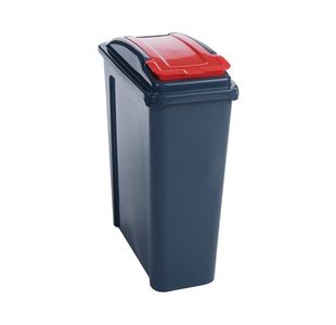 Vfm Recycling Bin 25L Red Lid 384285