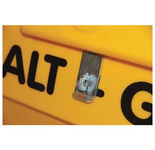 Heavy Duty Salt Bin + Hasp Ylw 400L