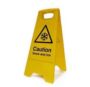 Winter Hazard Snow/Ice A-Board Sign