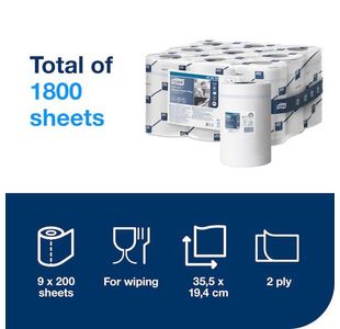 Reflex Mpps Wiping Paper+ 2-Ply Pk9