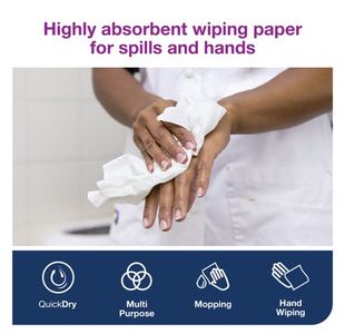 Tork Wiper Folded Blu 200 Sht Pk5