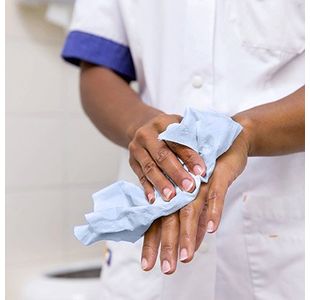 Basic Paper Cfeed Roll 2Ply Blue Pk6