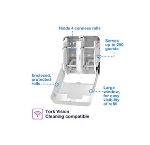 Tork Optiserve 4Roll Dispenser Wht