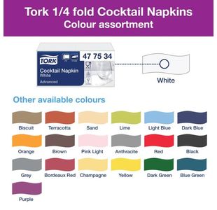 Tork Cocktail Napkins 2Ply Wht Pk200
