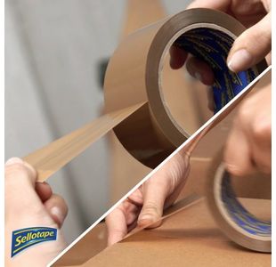 Sellotape Parcel Tape Brown Pack 8