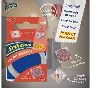 Sellotape Dbl Sided 15Mm Tape Pk12