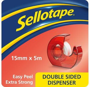 Sellotpe Dble Sided 15Mmx5M/Disp