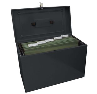 Cathedral Foolscap File Box Blk Hobk