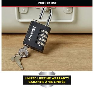 Master Lock Comb Padl +Override Key