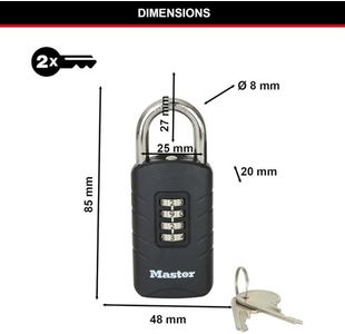 Master Lock Comb Padl + Override Key