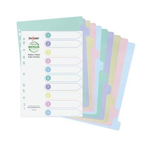 Reborn Index Dividers 10-Part Pk5