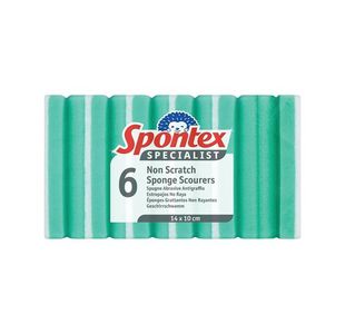 Spontex Spec Non Scratch Scourer Pk6