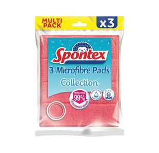 Spontex Microfibre Pads Mix Col Pk3