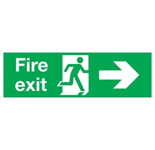Signslab Fire Exit R/M Arw R Pvc