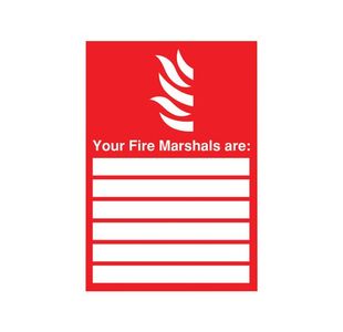 Signslab A4 Ur Fire Marshals Pvc