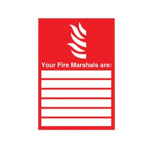 Signslab A4 Ur Fire Marshals Pvc