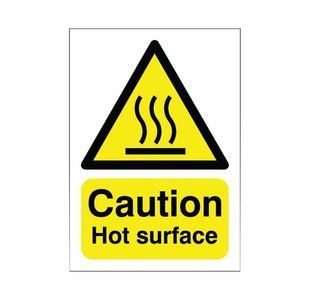 Signslab A5 Caution Hot Surface S/A