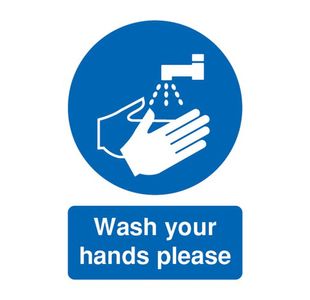 Signslab A5 Wash Yr Hands Please Pvc