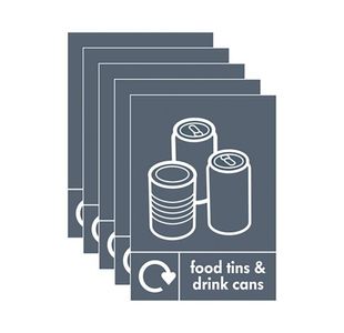 A5 Sign Food Tins And Drink Cans Pk5