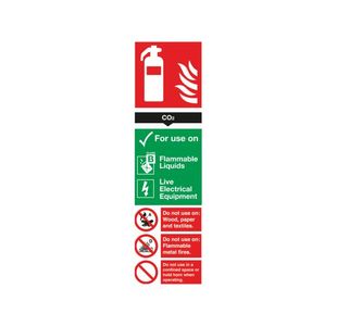 Sign Fire Carb Dioxide 300X100 Pvc