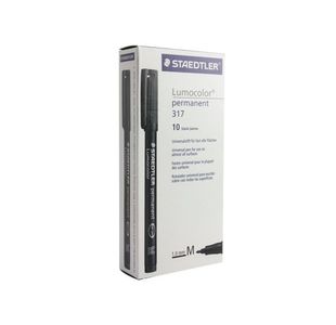 Staedtler L/Colour 317 Perm Blk Pk10