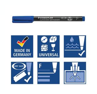 Staedtler Lumocolr Ohp Pens Blu Pk10