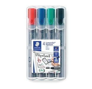 Staedtler Flipchart Marker Asst Pk4