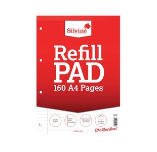 Silvine Hb Punched Refill Pad A4 Pk6