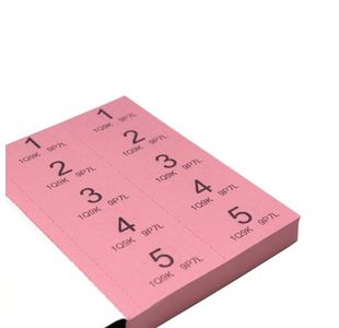 Cloakroom/Raffle 1-1000 Tickets Pk6