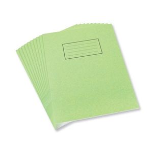 Silvine 9X7 Exer Books R/M Grn Pk10