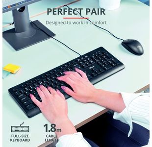 Trust Tkm-250 Wired Kboard/Mouse Set