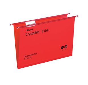 Rexel Crystalfile Susn File Red Pk25