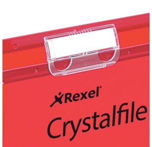 Rexel Crystalfile Susn File Red Pk25