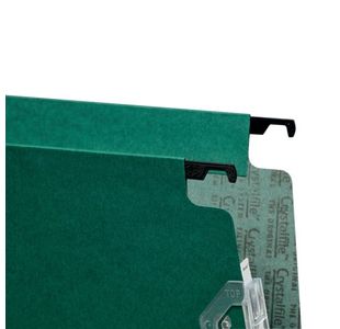 Rexel Crystalfile Lat File Grn Pk50