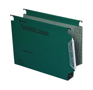 Rexel Crystalfile Lat File Grn Pk25