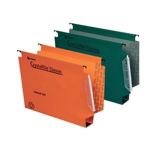 Rexel Crystalfile Lat File Grn Pk25