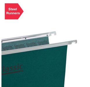 Rexel Crystalfile Susn File Grn Pk50